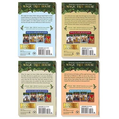 Magic Tree House Books 2124 Boxed Set: American History Quartet,Used