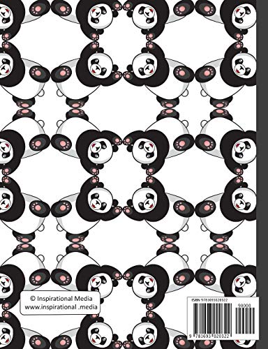 Composition Notebook: Unique Mirror Design Happy Panda Notepad Ideal Gift For Kids, Inspired Creative Writing Or Note Taking,Used