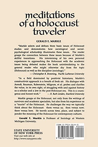 Meditations of a Holocaust Traveler (Suny Series, Human Communication),Used