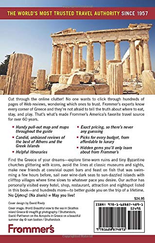 Frommer'S Athens And The Greek Islands (Complete Guide)