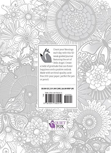 Hello Angel Mandala Gratitude Journal (Quiet Fox Designs) Inspirational Guided Diary with Daily Prompts to Accentuate the Positi,Used