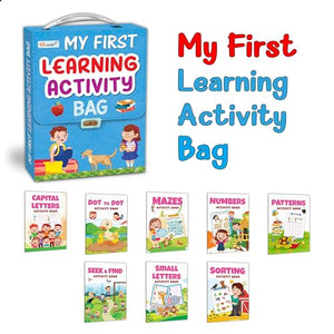 ChildrenS Educational Activity Book Collection : KidS First Library Bag, Learning Book For Preschoolers, Educational Picture Books For Toddlers Of 8 Activity Books