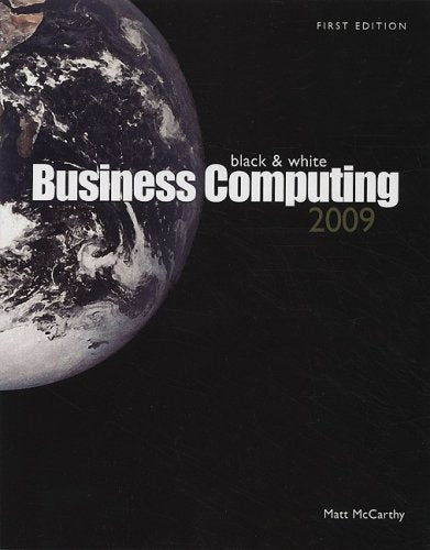 Black & White Business Computing 2009,Used