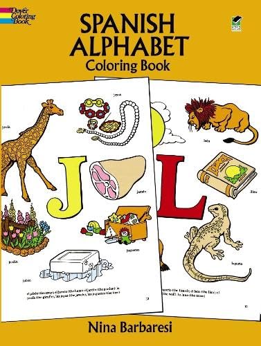 Spanish Alphabet Coloring Book (Dover Children's Bilingual Coloring Book),Used