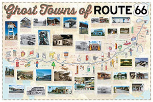 Ghost Towns Of Route 66: The Forgotten Places Along Americas Famous Highway  Includes 24In X 36In Foldout Map,Used