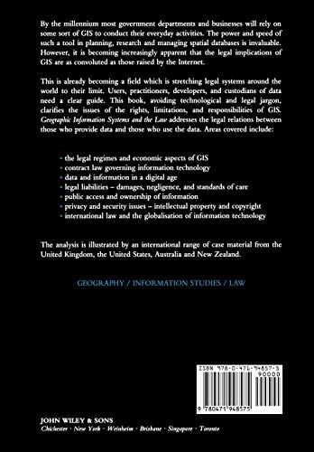 Geographic Information Systems and the Law: Mapping the Legal Frontiers,Used