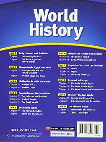 Mcdougal Littell Middle School World History: Student Edition 2012,New
