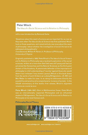 The Idea of a Social Science and Its Relation to Philosophy (Routledge Classics),Used