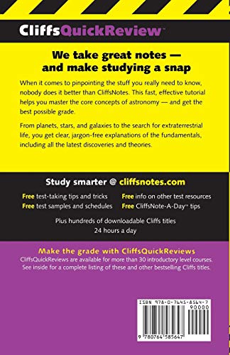 CliffsQuickReview Astronomy,Used