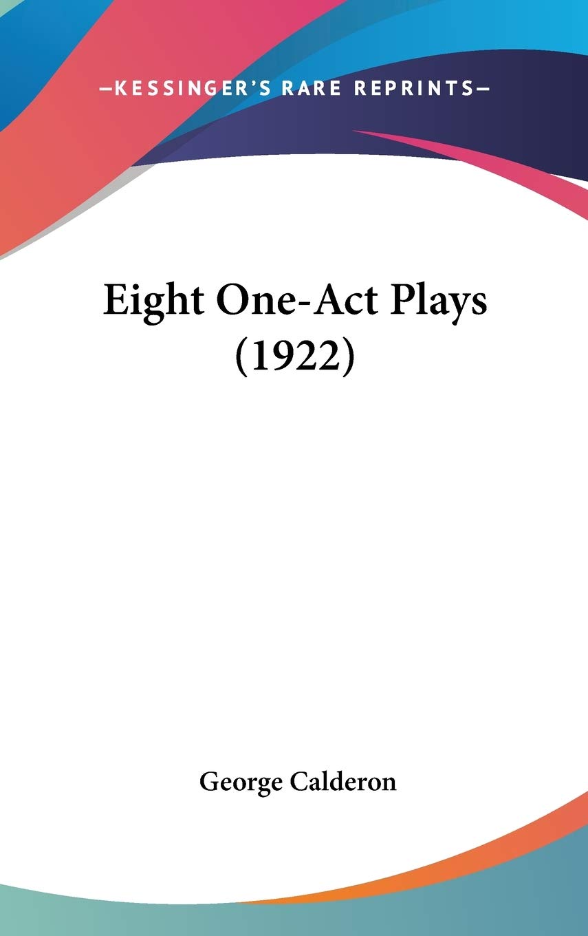 Eight Oneact Plays (1922),New