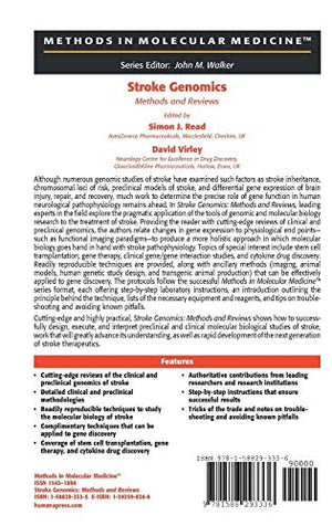 Stroke Genomics: Methods and Reviews (Methods in Molecular Medicine, 104),Used