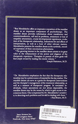 Manifest Dream and Its Use in Therapy,Used
