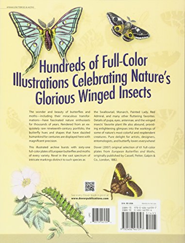 600 Butterflies and Moths in Full Color (Dover Pictorial Archive),Used