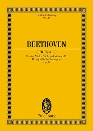 String Trio in D Major, Op. 8: Serenade  Study Score,Used