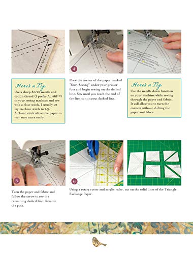 Friendship Triangles: 15 Beautiful Quilting Projects, Triangle Exchange Ideas, Easy, Stepbystep Technique (Landauer) Halfsqua,Used