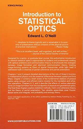 Introduction to Statistical Optics (Dover Books on Physics),Used