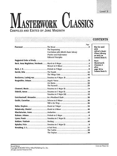 Masterwork Classics: Level 5, Book & Online Audio,Used