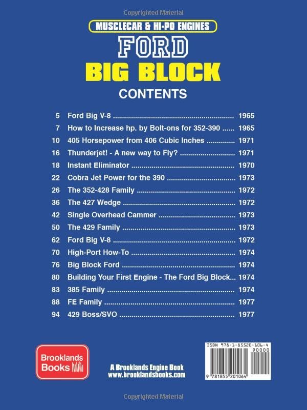 Ford Big Block: Engine Book,Used