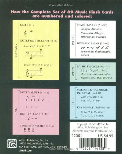 Complete Color Coded Flash Cards For All Beginning Music Students-used