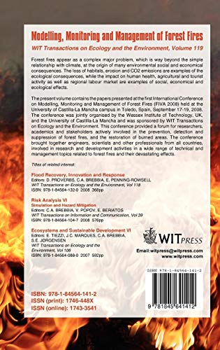 Modelling, Monitoring and Management of Forest Fires (Wit Transactions on Ecology and the Environment),Used