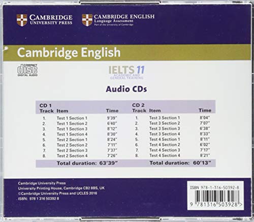 Cambridge IELTS 11 Audio CD: Authentic Examination Papers (IELTS Practice Tests),Used