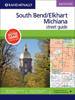 Rand McNally 3rd Edition South Bend/Elkhart, Michiana street guide,Used