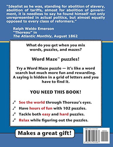Henry David Thoreau Word Maze Puzzles: Insight from the Hermit Saint (Word Maze Puzzle Book),Used