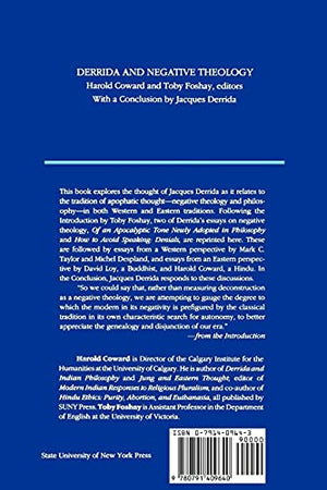 Derrida And Negative Theology,New