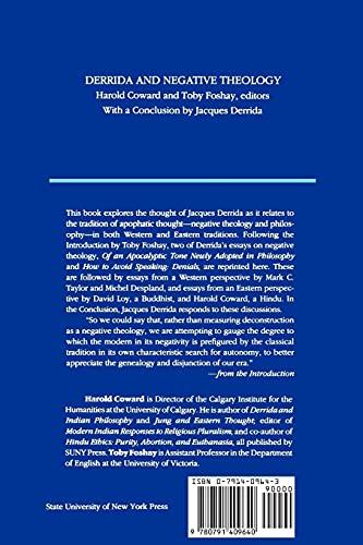 Derrida And Negative Theology,New
