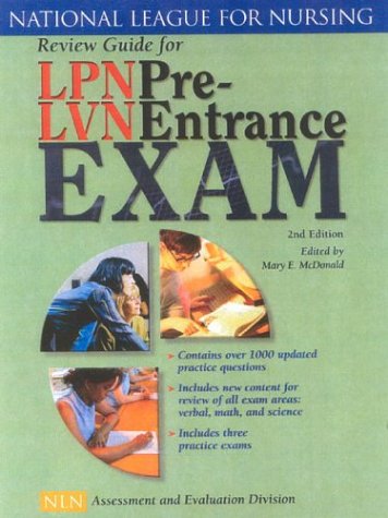 Review Guide for LPN/LVN Pre Entrance Exam, Second Edition,New