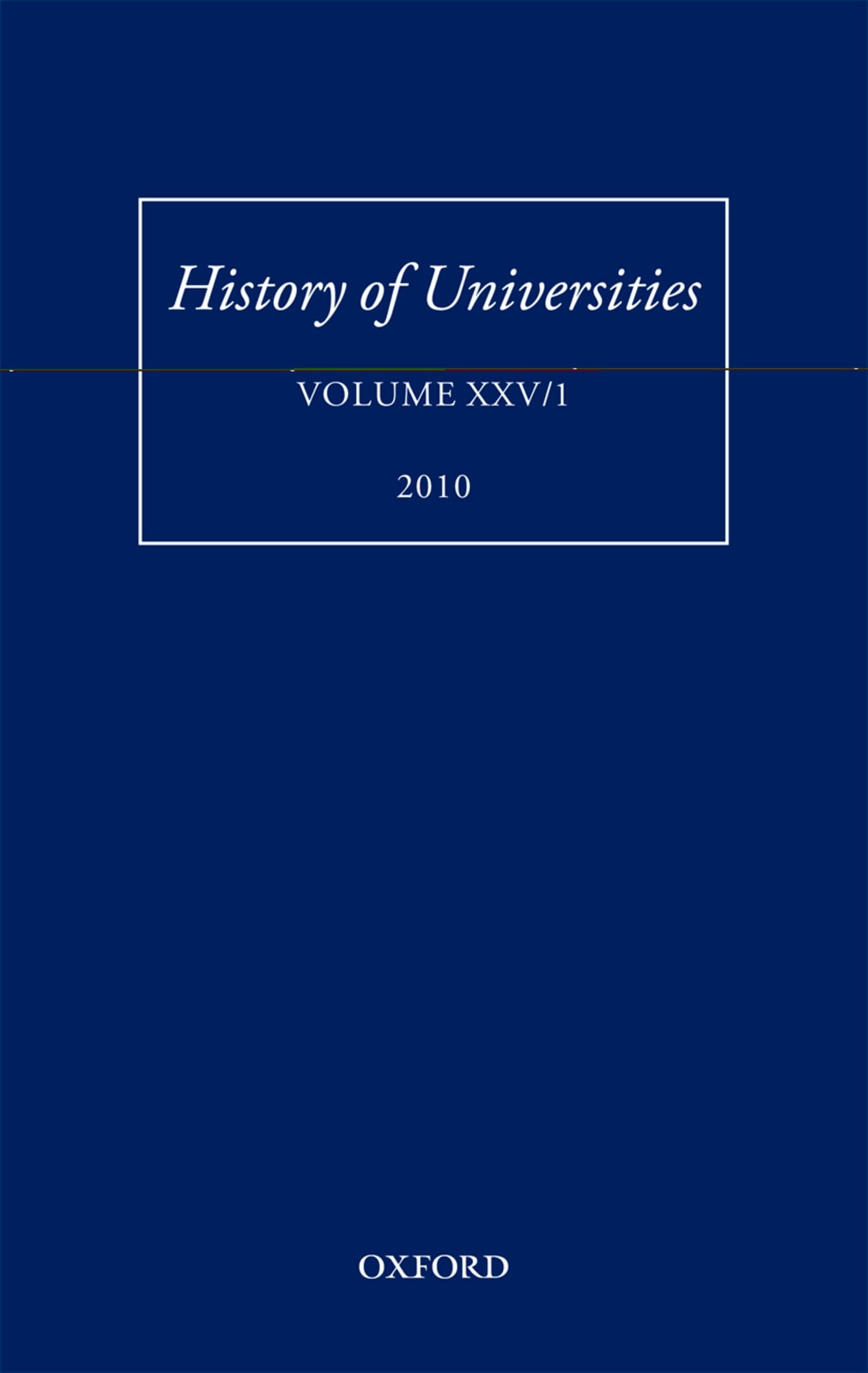 History of Universities: Volume XXV/1 (History of Universities Series),Used