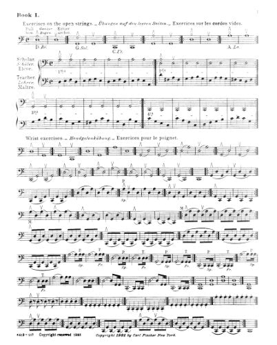 Practical Method For ViolinCello, Op.12, Part 1,Used