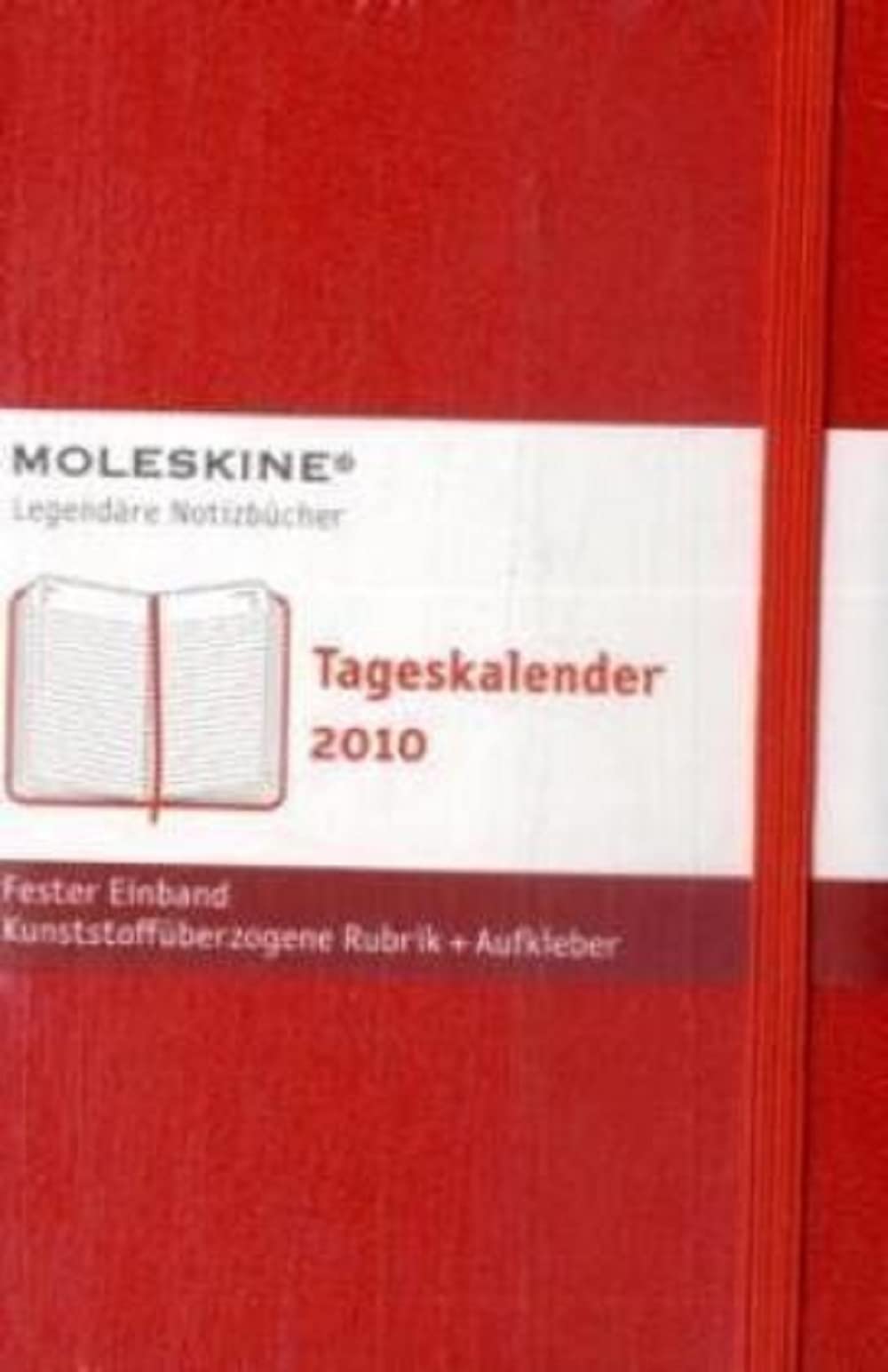 Moleskine Daily Planner 2010 12 Month  Pocket, Red, Hard