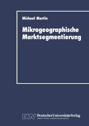 Mikrogeographische Marktsegmentierung (German Edition),Used