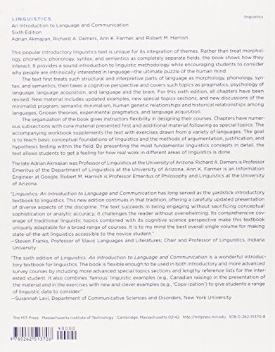 Linguistics: An Introduction To Language And Communication, 6Th Edition,Used