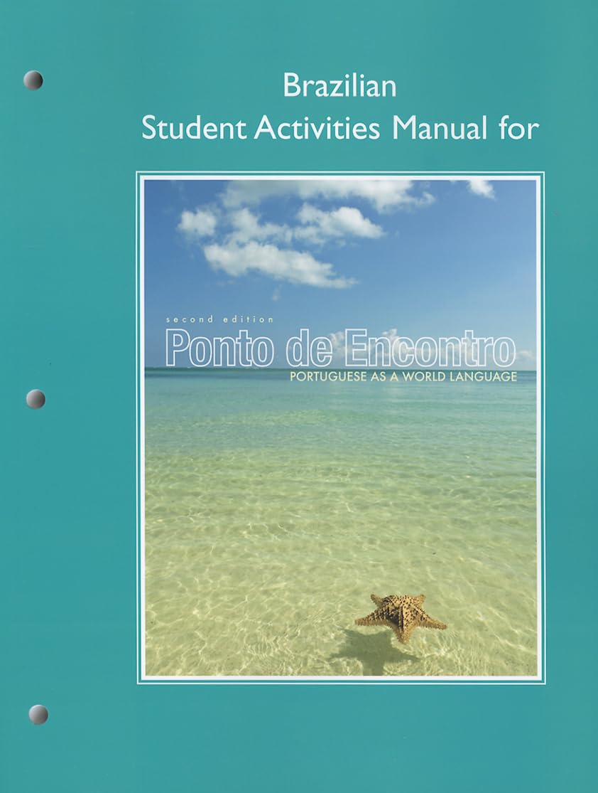 Brazilian Student Activities Manual for Ponto de Encontro: Portuguese as a World Language (Pearson Custom Library: Portuguese),Used