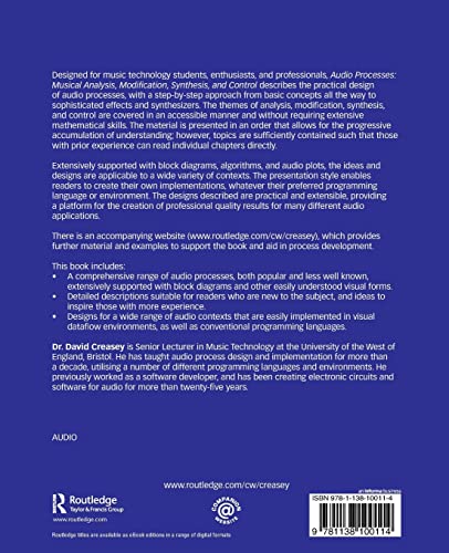 Audio Processes: Musical Analysis, Modification, Synthesis, and Control,Used