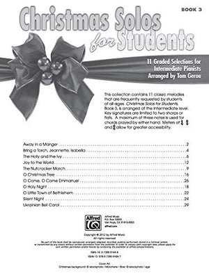 Christmas for Students, Bk 3: 11 Graded Selections for Intermediate Pianists,Used