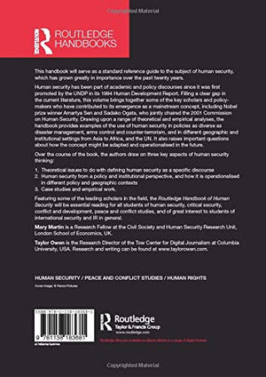 Routledge Handbook of Human Security (Routledge Handbooks),Used