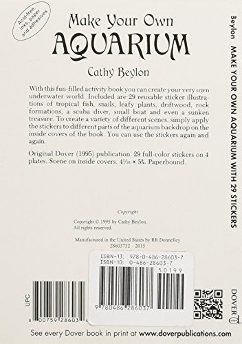 Make Your Own Aquarium with 29 Stickers (Dover Little Activity Books: Sea Life),Used