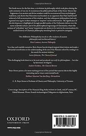 PostHellenistic Philosophy: A Study of its Development from the Stoics to Origen,Used