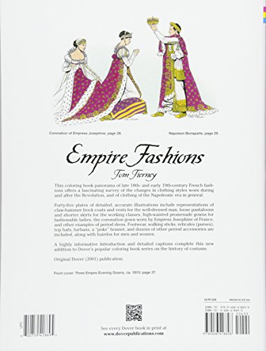 Empire Fashions Coloring Book (Dover Fashion Coloring Book),Used
