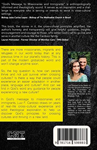 God's Message to Missionaries and Immigrants: How to thrive and not just survive when crossing cultures,Used