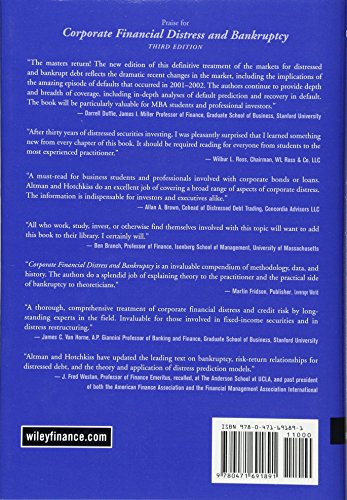 Corporate Financial Distress and Bankruptcy: Predict and Avoid Bankruptcy, Analyze and Invest in Distressed Debt , 3rd Edition,Used