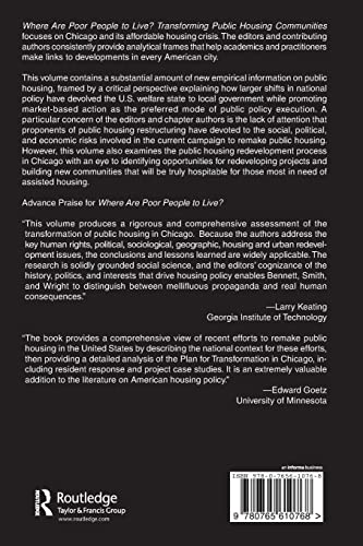 Where are Poor People to Live?: Transforming Public Housing Communities (Cities and Contemporary Society),Used