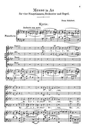 Mass in Aflat Major: SATB divisi with SATB Soli (Orch.) (Latin Language Edition) (Kalmus Edition) (Latin Edition),Used