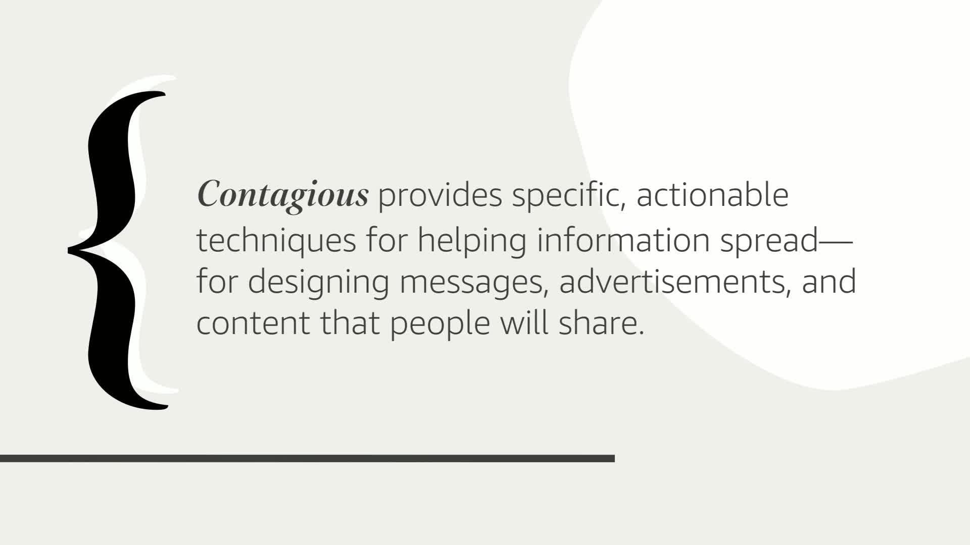 Contagious: Why Things Catch On