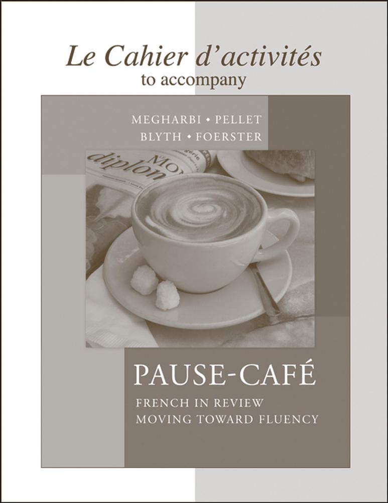 Cahier d'activits to accompany Pausecaf,Used