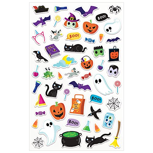Halloween Hidden Pictures Puffy Sticker Playscenes: Over 50 Reusable Halloween Stickers to Decorate, Find Over 175 Hidden Object,Used