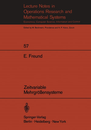 Zeitvariable Mehrgrensysteme (Lecture Notes In Economics And Mathematical Systems, 57) (German Edition),Used